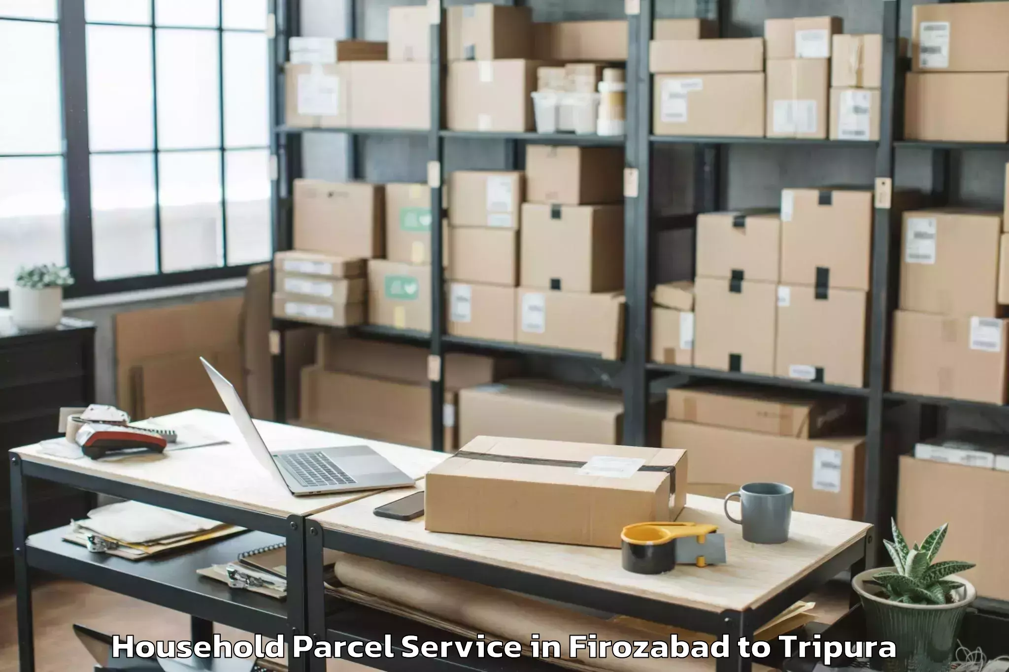 Affordable Firozabad to Hezamara Household Parcel